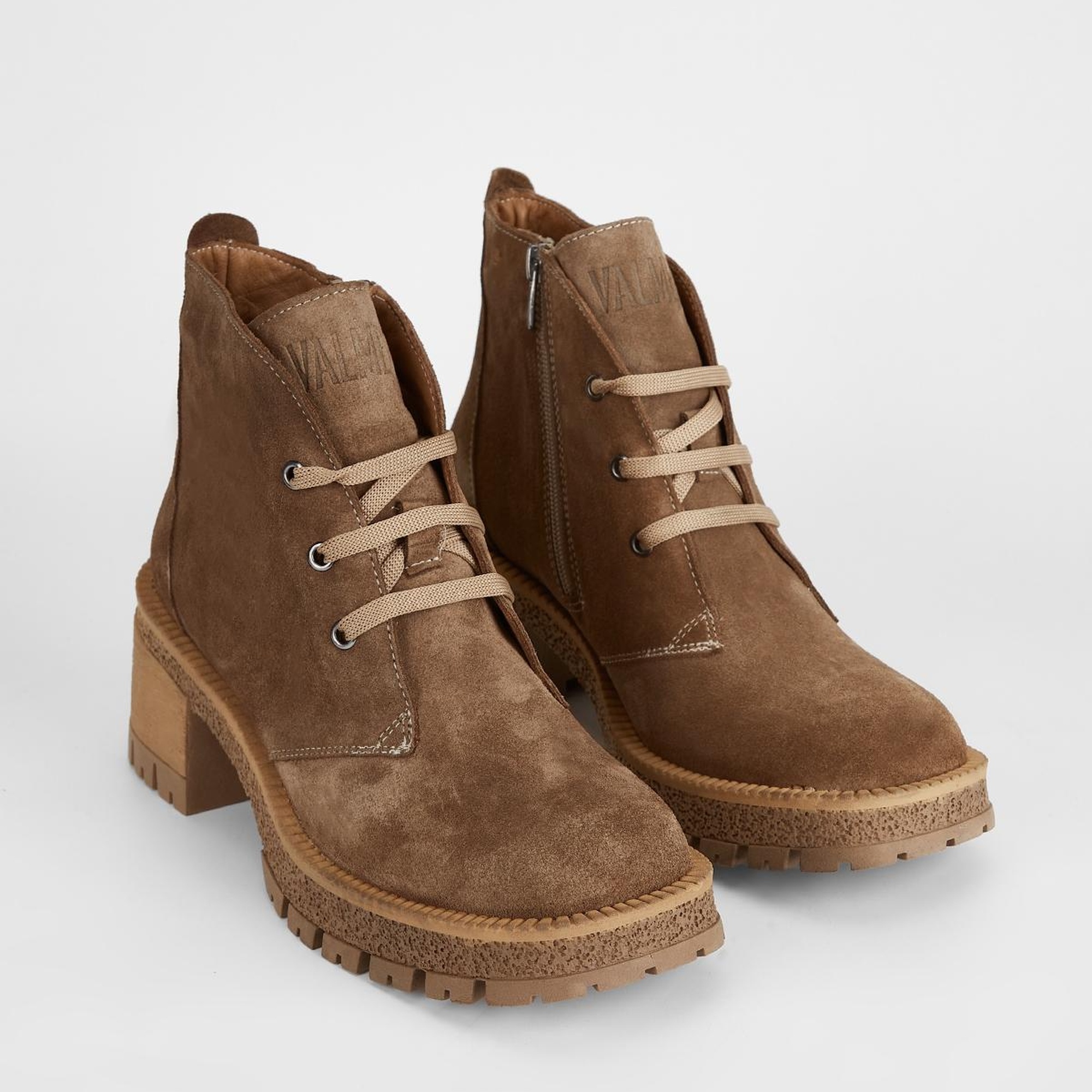 Valmenti Kadın Tütün Süet Hakiki Deri Casual Bot