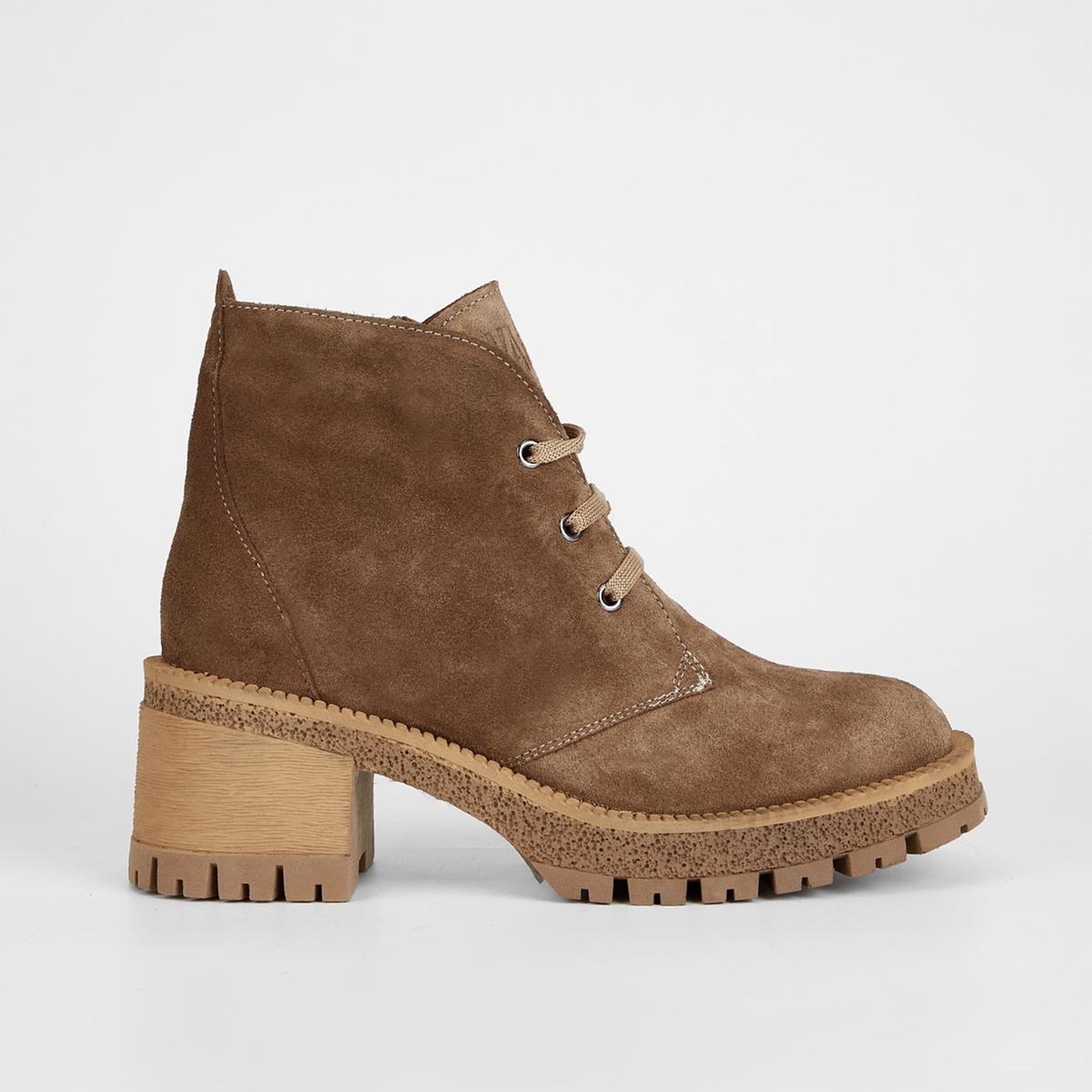 Valmenti Kadın Tütün Süet Hakiki Deri Casual Bot