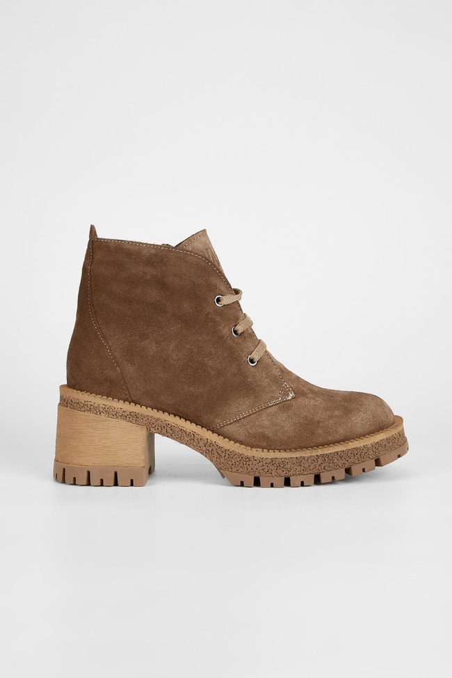  Valmenti Kadın Tütün Süet Hakiki Deri Casual Bot