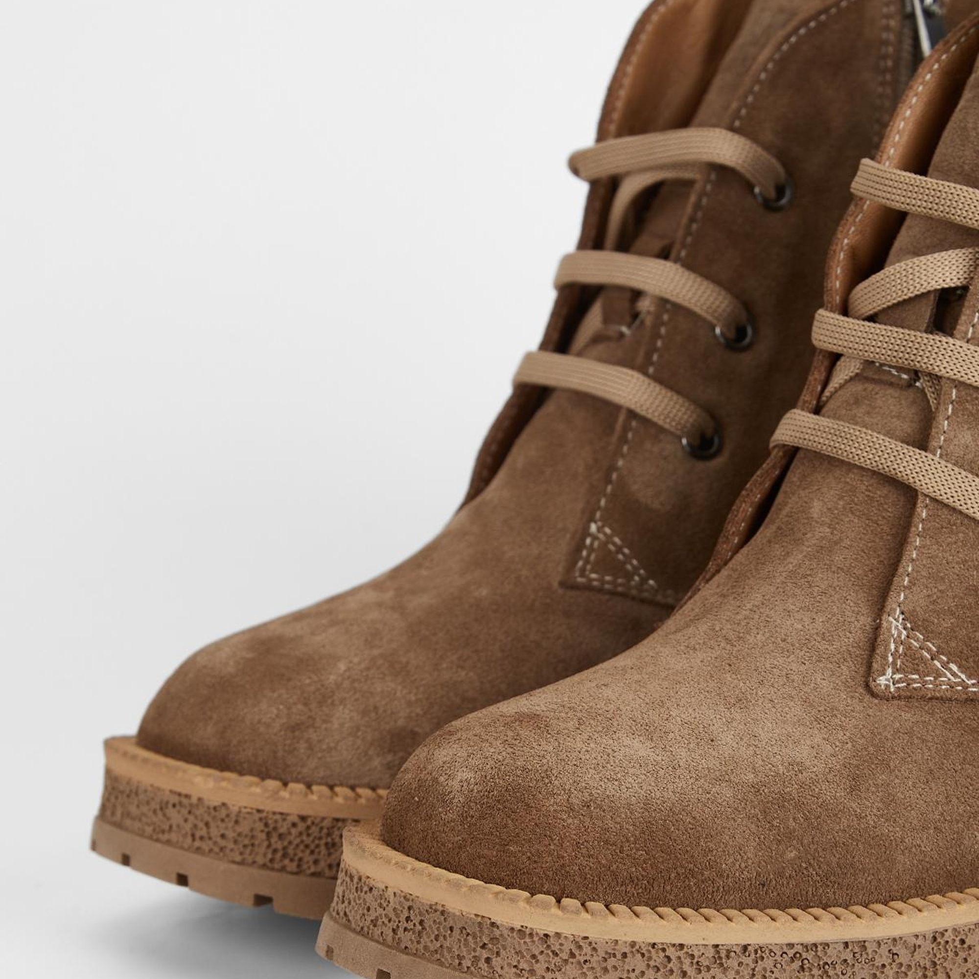 Valmenti Kadın Tütün Süet Hakiki Deri Casual Bot