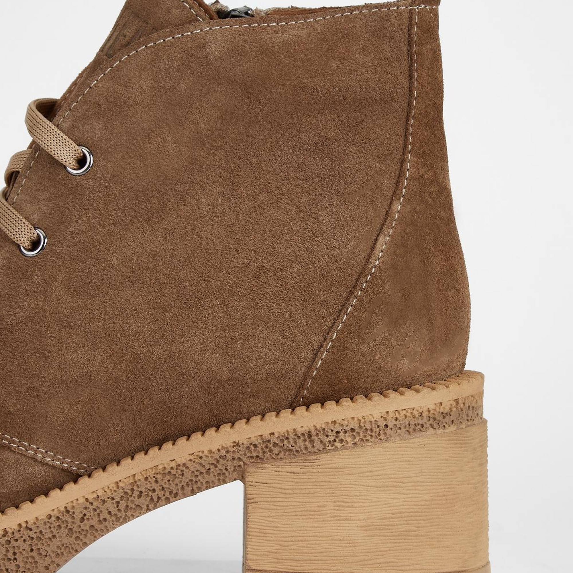 Valmenti Kadın Tütün Süet Hakiki Deri Casual Bot