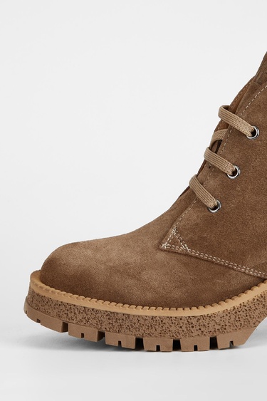  Valmenti Kadın Tütün Süet Hakiki Deri Casual Bot