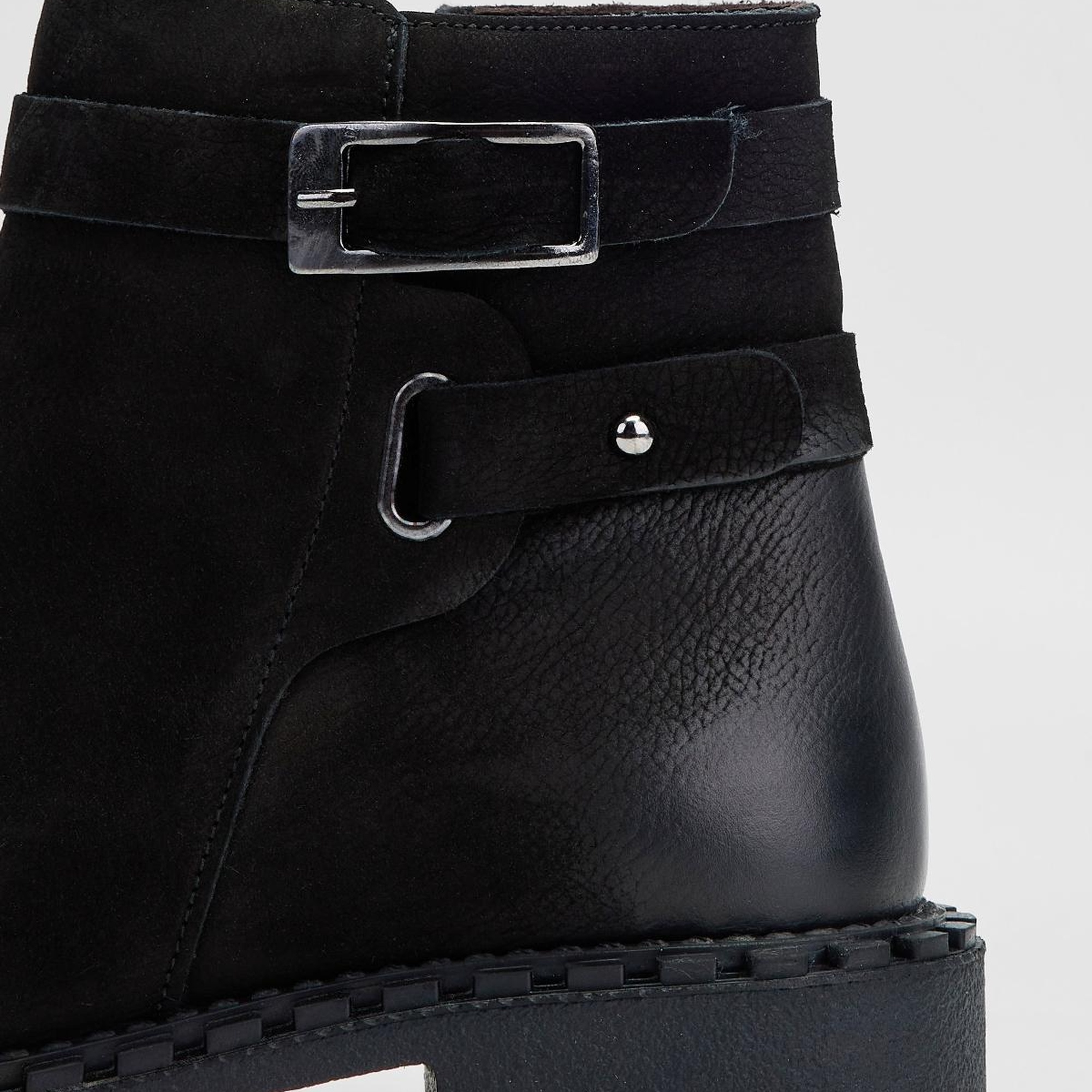 Valmenti Kadın Siyah Nubuk Hakiki Deri Casual Bot