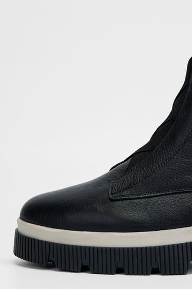  Valmenti Kadın Siyah Floter Hakiki Deri Casual Bot