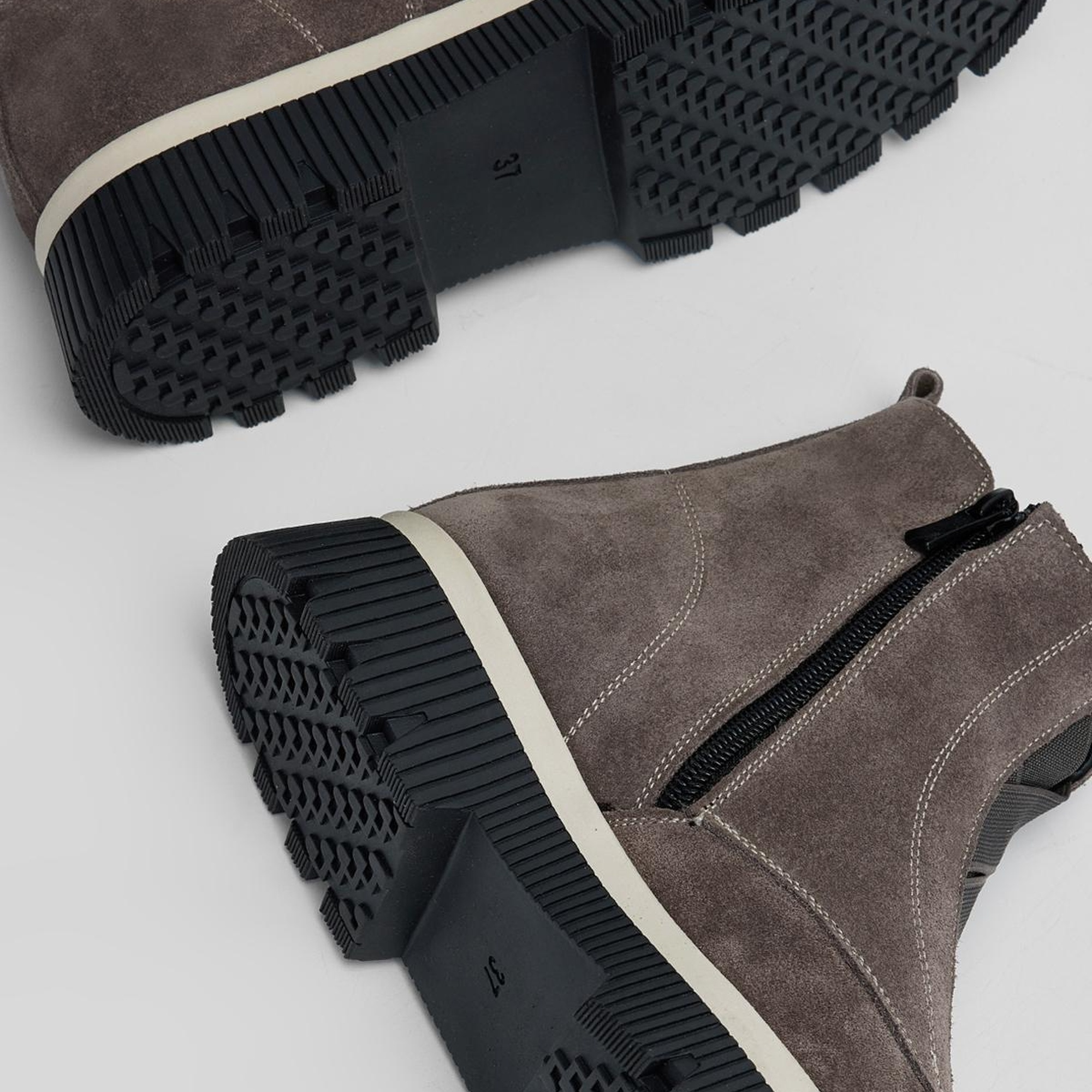 Valmenti Kadın Vizon Süet Hakiki Deri Casual Bot