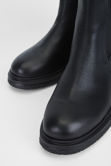  Valmenti Lyra Kadın Siyah Floter Hakiki Deri Casual Bot