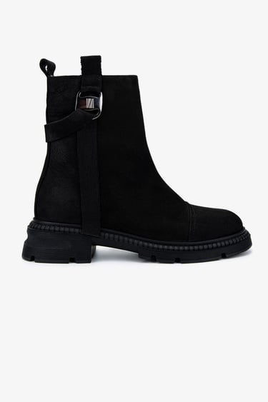  Valmenti Kadın . Siyah Nubuk Casual Bot