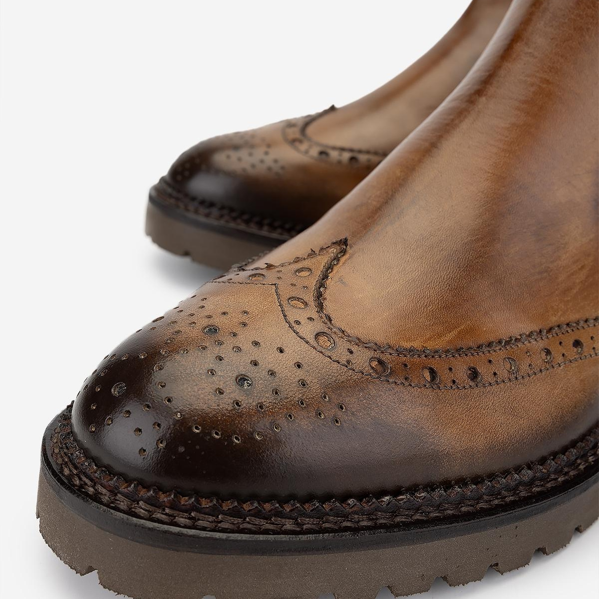 Valmenti Erkek Hakiki Deri Bej Casual Bot