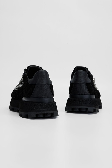  Valmenti Kadın Siyah Süet Hakiki Deri Sneakers & Spor Ayakkabı