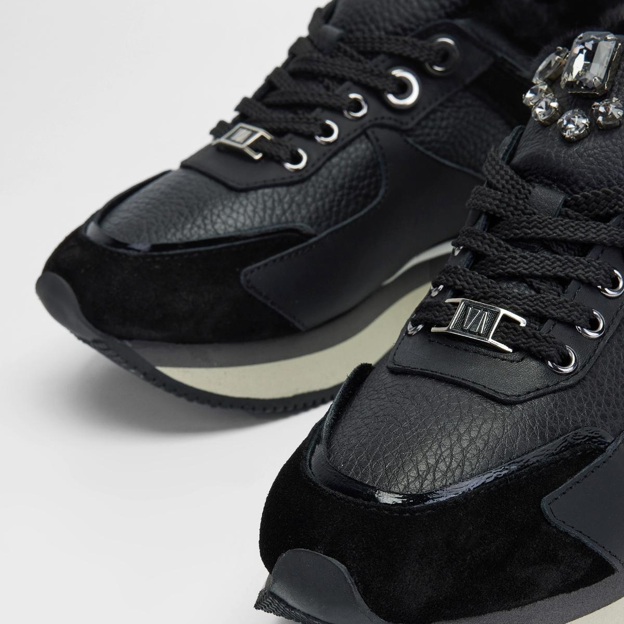 Valmenti Lina Kadın Siyah Floter Hakiki Deri Sneakers & Spor Ayakkabı