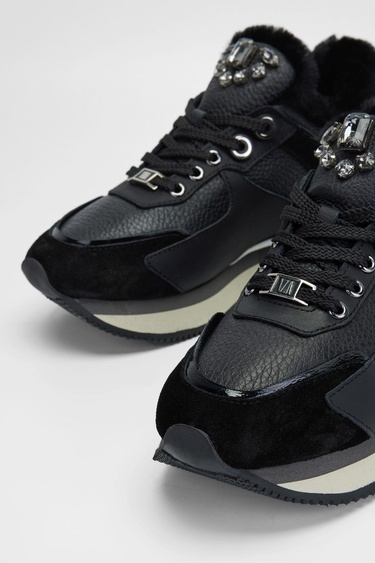 Valmenti Lina Kadın Siyah Floter Hakiki Deri Sneakers & Spor Ayakkabı