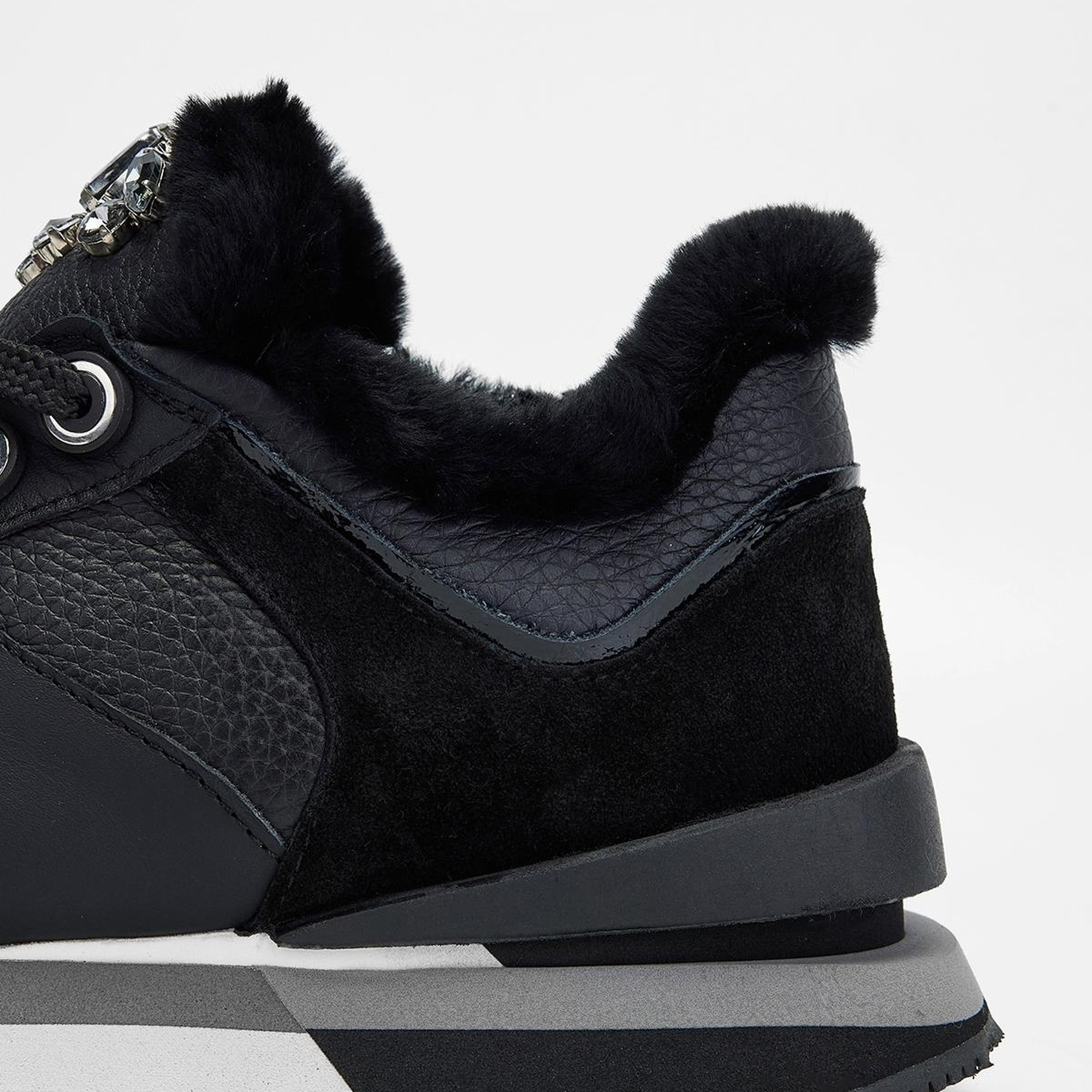 Valmenti Lina Kadın Siyah Floter Hakiki Deri Sneakers & Spor Ayakkabı