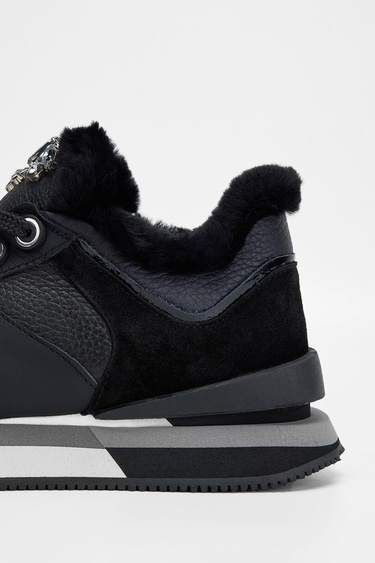  Valmenti Lina Kadın Siyah Floter Hakiki Deri Sneakers & Spor Ayakkabı