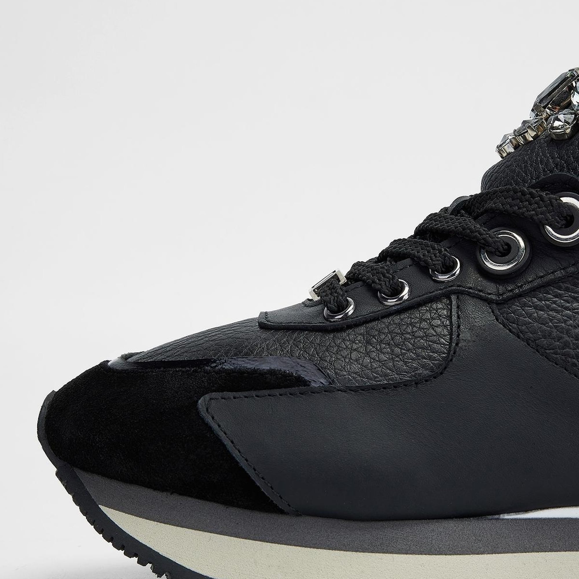 Valmenti Lina Kadın Siyah Floter Hakiki Deri Sneakers & Spor Ayakkabı