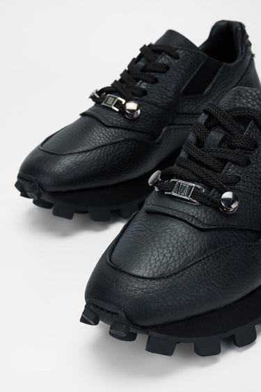  Valmenti Kadın Siyah Floter Hakiki Deri Sneakers & Spor Ayakkabı