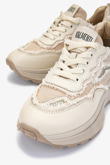  Valmenti Lovita Kadın Bej Hakiki Deri Sneakers & Spor Ayakkabı