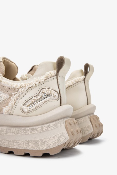  Valmenti Lovita Kadın Bej Hakiki Deri Sneakers & Spor Ayakkabı