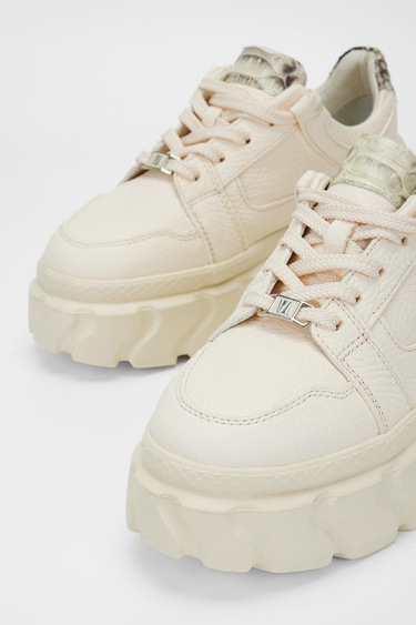  Valmenti Kadın Bej Floter Hakiki Deri Sneakers & Spor Ayakkabı