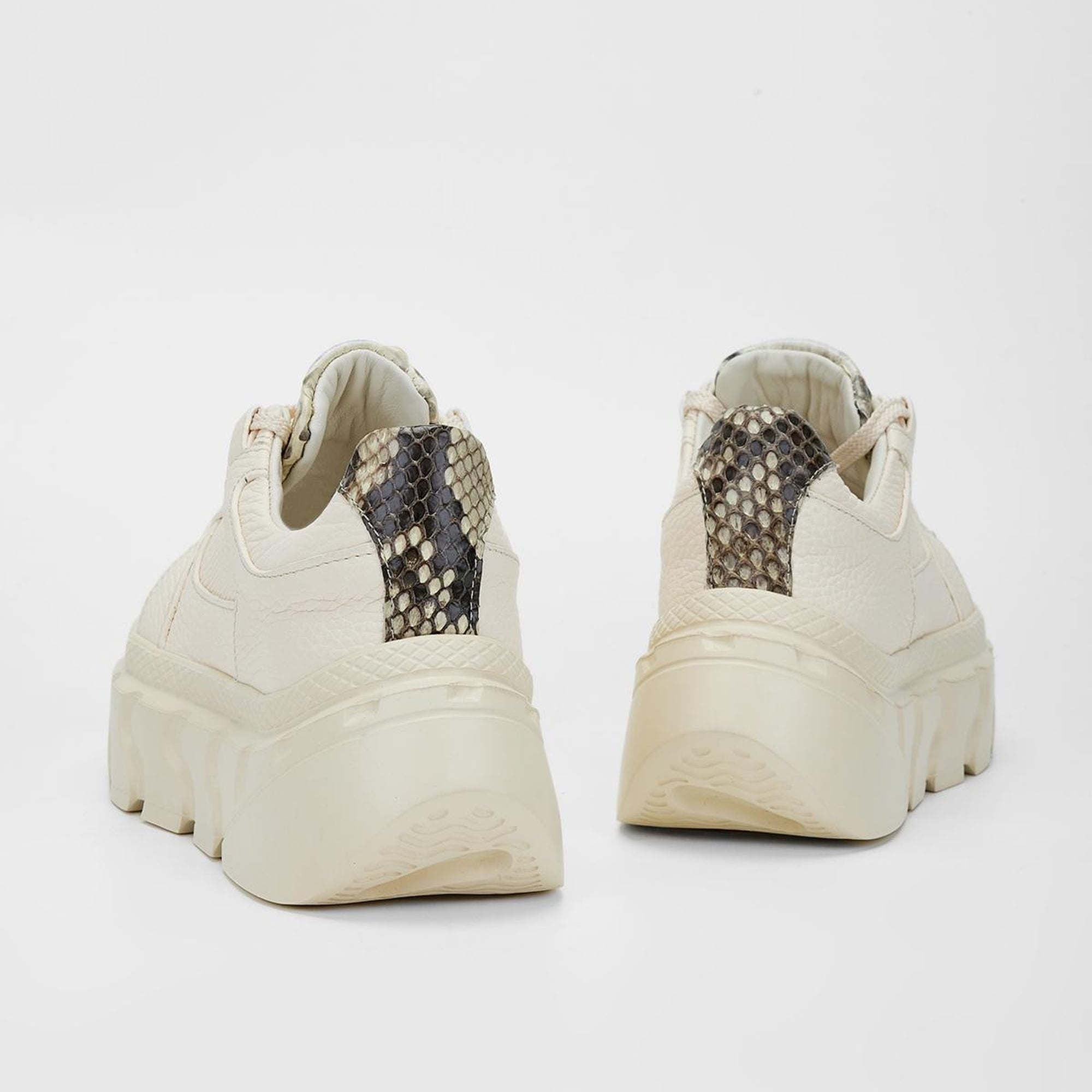 Valmenti Kadın Bej Floter Hakiki Deri Sneakers & Spor Ayakkabı