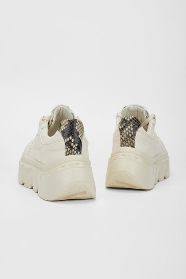  Valmenti Kadın Bej Floter Hakiki Deri Sneakers & Spor Ayakkabı