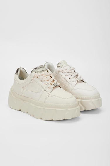  Valmenti Kadın Bej Floter Hakiki Deri Sneakers & Spor Ayakkabı