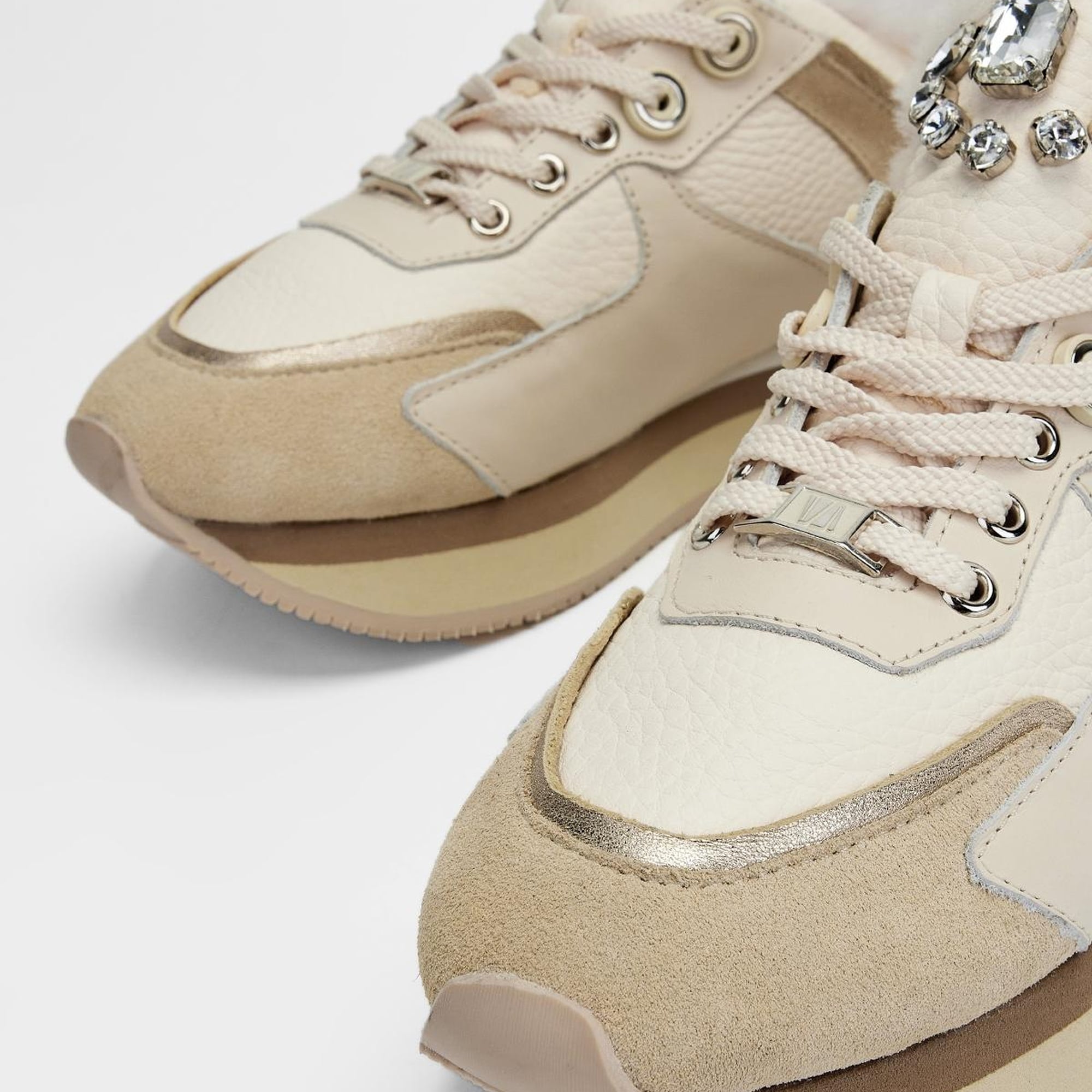 Valmenti Lina Kadın Bej Floter Hakiki Deri Sneakers & Spor Ayakkabı