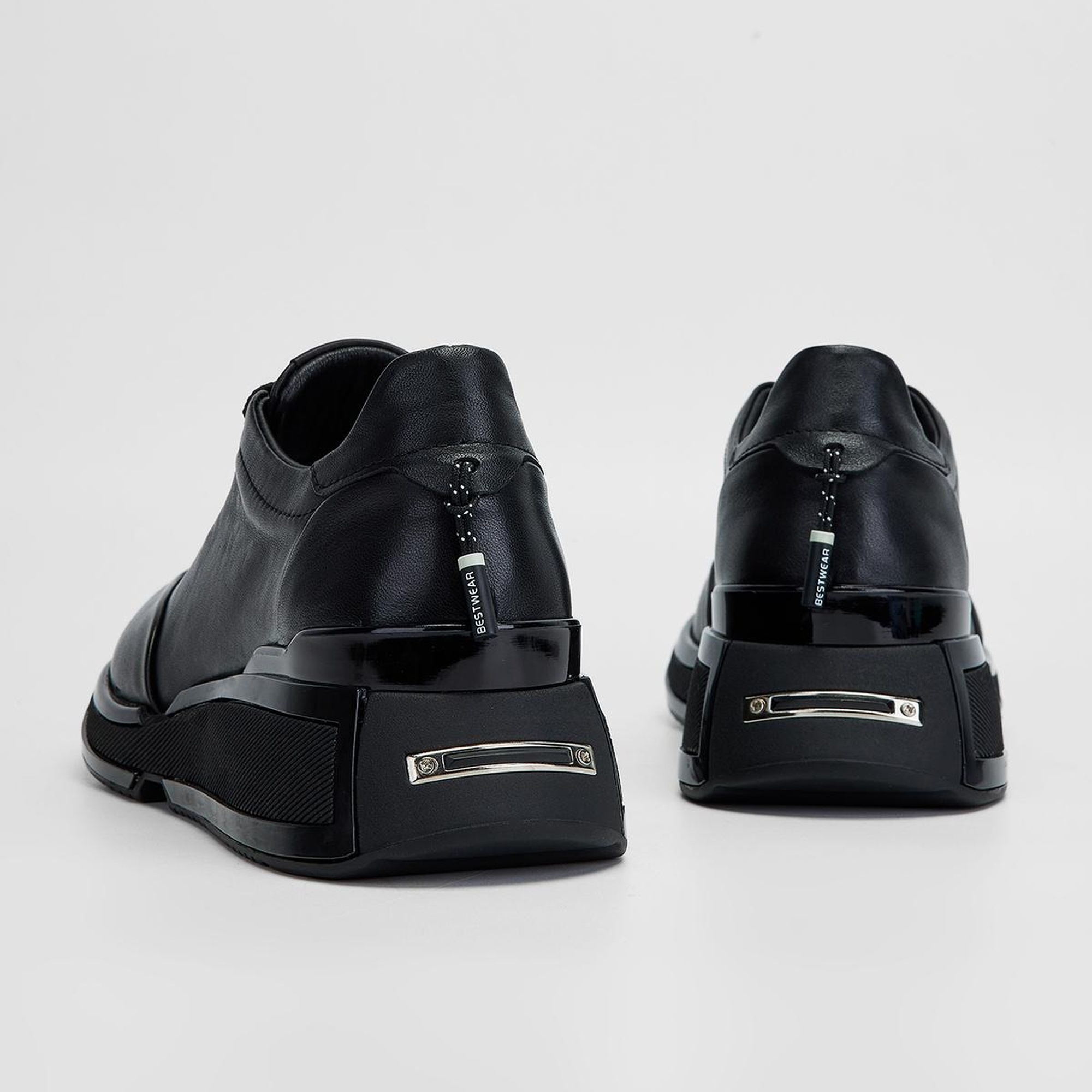 Valmenti Achernar Kadın Siyah Hakiki Deri Sneakers & Spor Ayakkabı