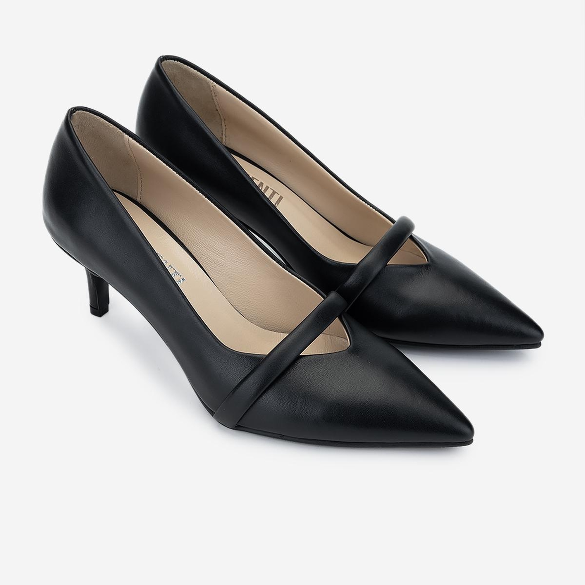 Valmenti Kadın Hakiki Deri Siyah Deri Topuklu Ayakkabı