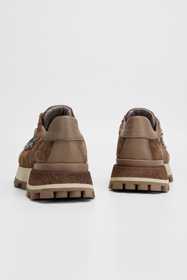  Valmenti Kadın Taba Süet Hakiki Deri Sneakers & Spor Ayakkabı