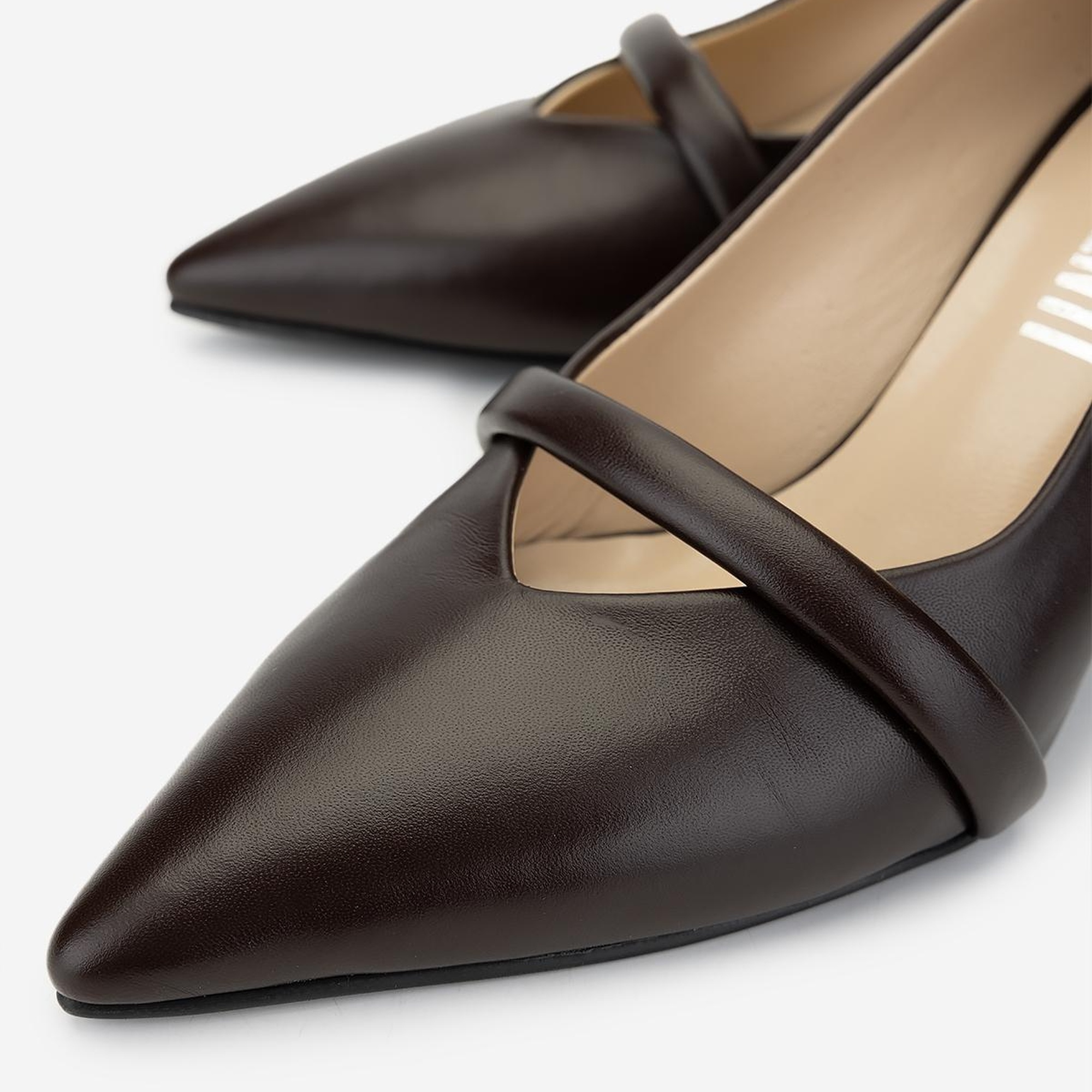 Valmenti Kadın Hakiki Deri Kahverengi Topuklu Ayakkabı