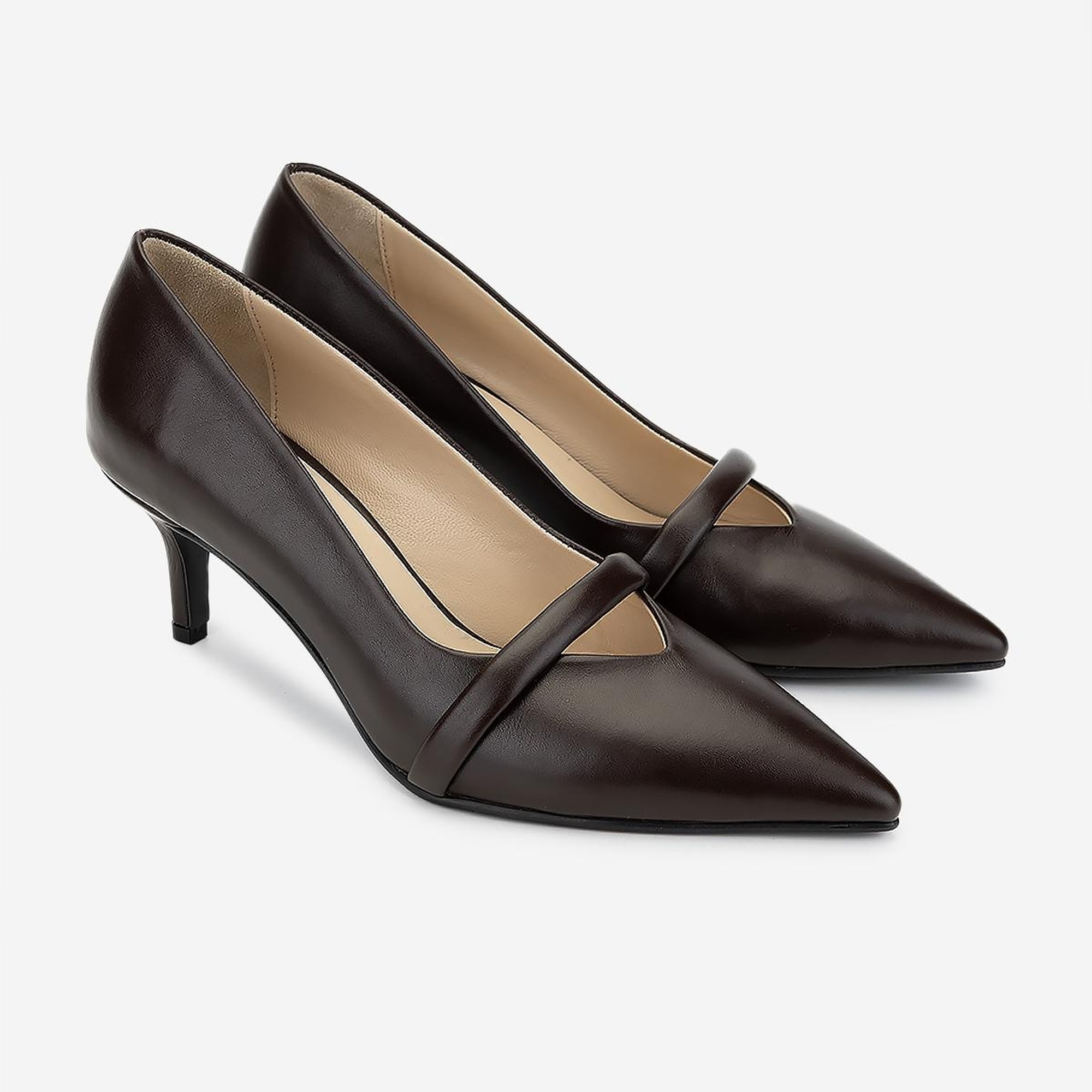 Valmenti Kadın Hakiki Deri Kahverengi Topuklu Ayakkabı