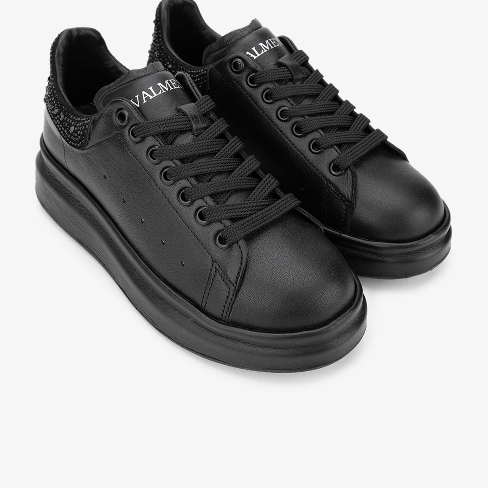 Valmenti Eric Kadın Siyah Hakiki Deri Sneakers & Spor Ayakkabı