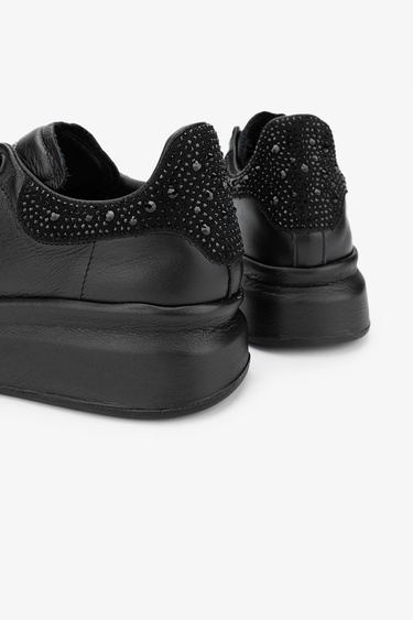  Valmenti Eric Kadın Siyah Hakiki Deri Sneakers & Spor Ayakkabı