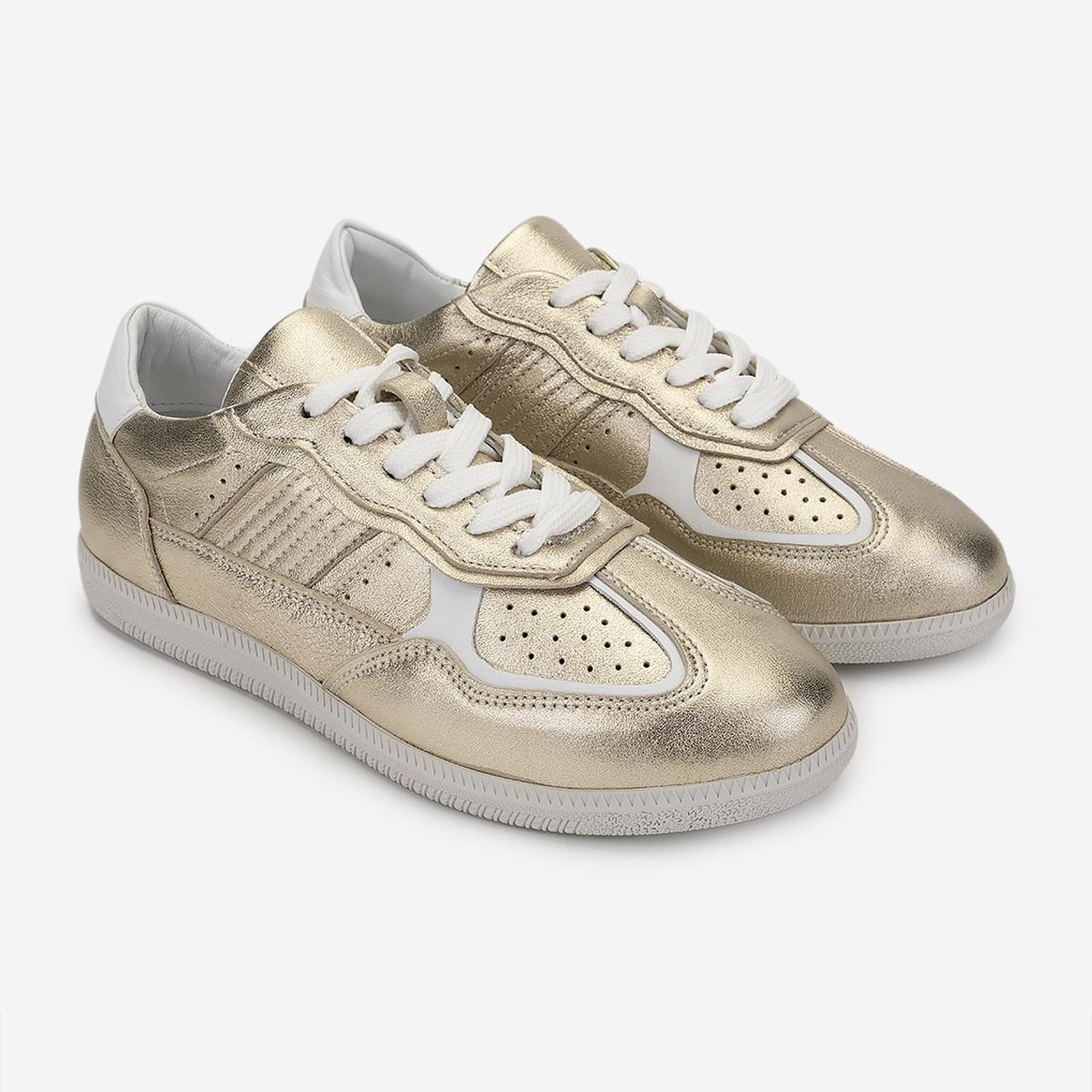 Valmenti Kadın Hakiki Deri Gold Sneakers & Spor Ayakkabı