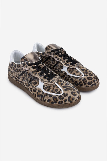  Valmenti Kadın Hakiki Deri Leopar Sneakers & Spor Ayakkabı