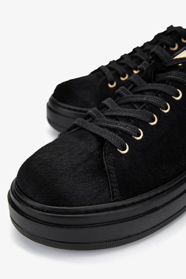  Valmenti Kadın Hakiki Deri Siyah Sneakers & Spor Ayakkabı