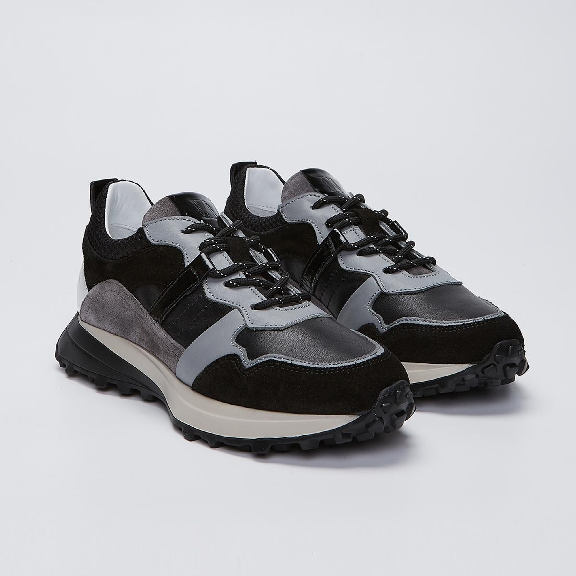 Valmenti İndiana Kadın Siyah Multi Hakiki Deri Spor Ayakkabı