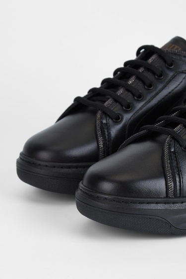  Valmenti Stellarion Kadın Siyah Hakiki Deri Sneakers & Spor Ayakkabı
