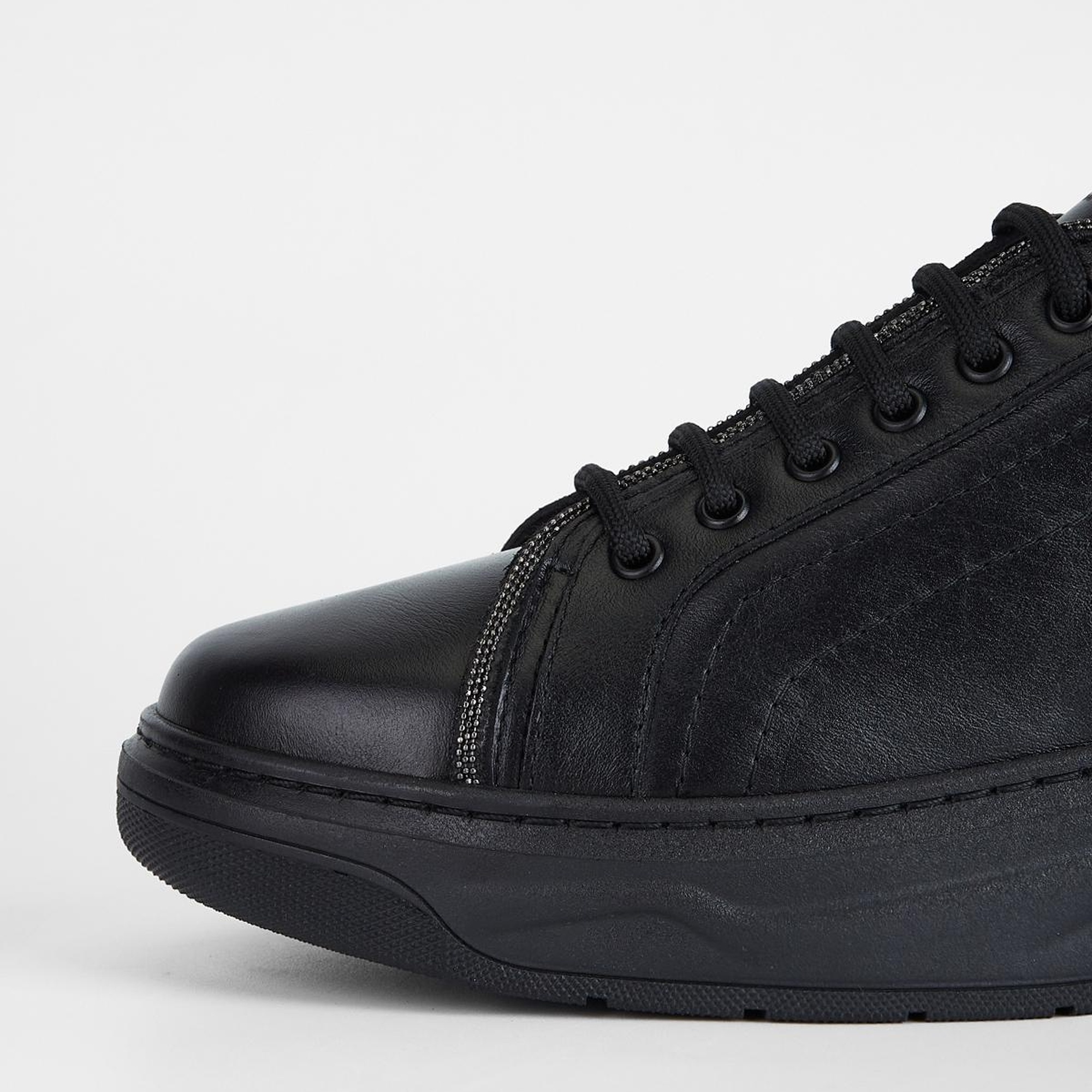 Valmenti Stellarion Kadın Siyah Hakiki Deri Sneakers & Spor Ayakkabı