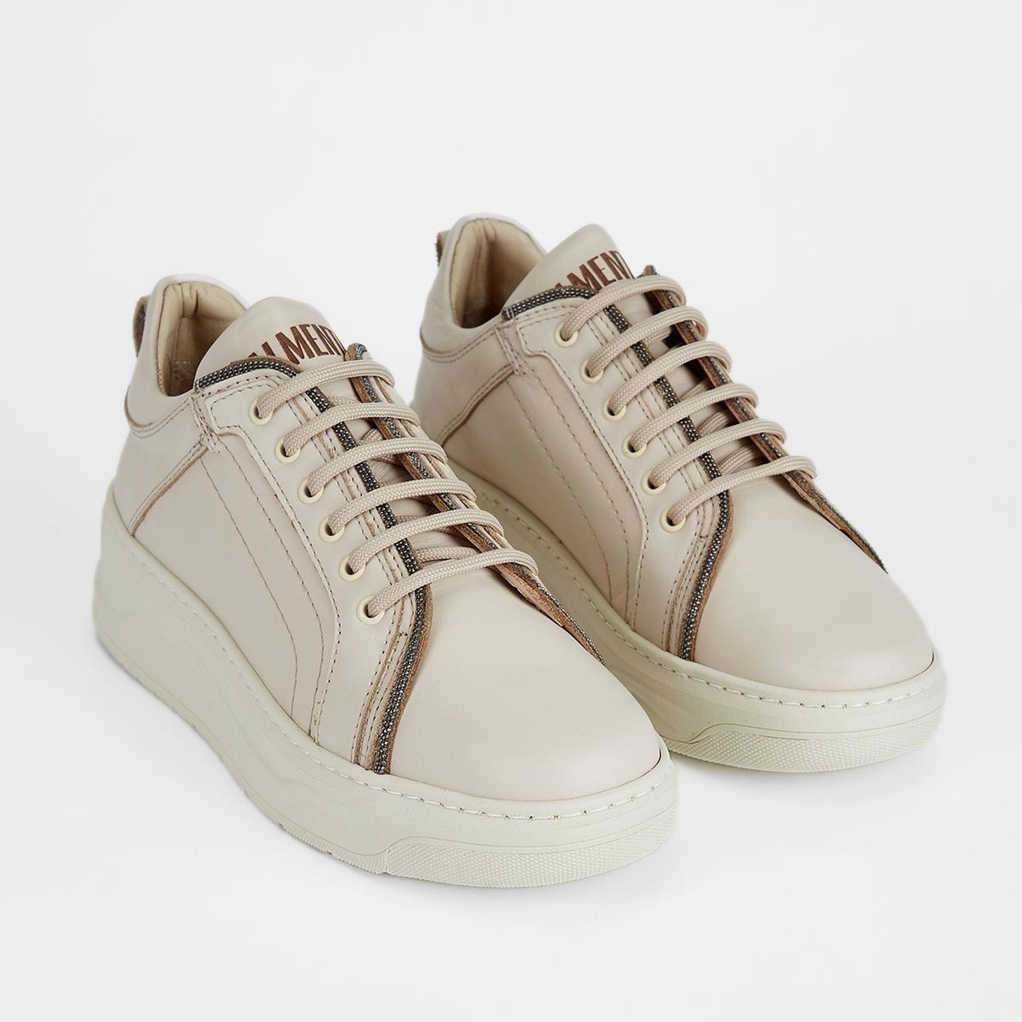 Valmenti Stellarion Kadın Bej Hakiki Deri Sneakers & Spor Ayakkabı