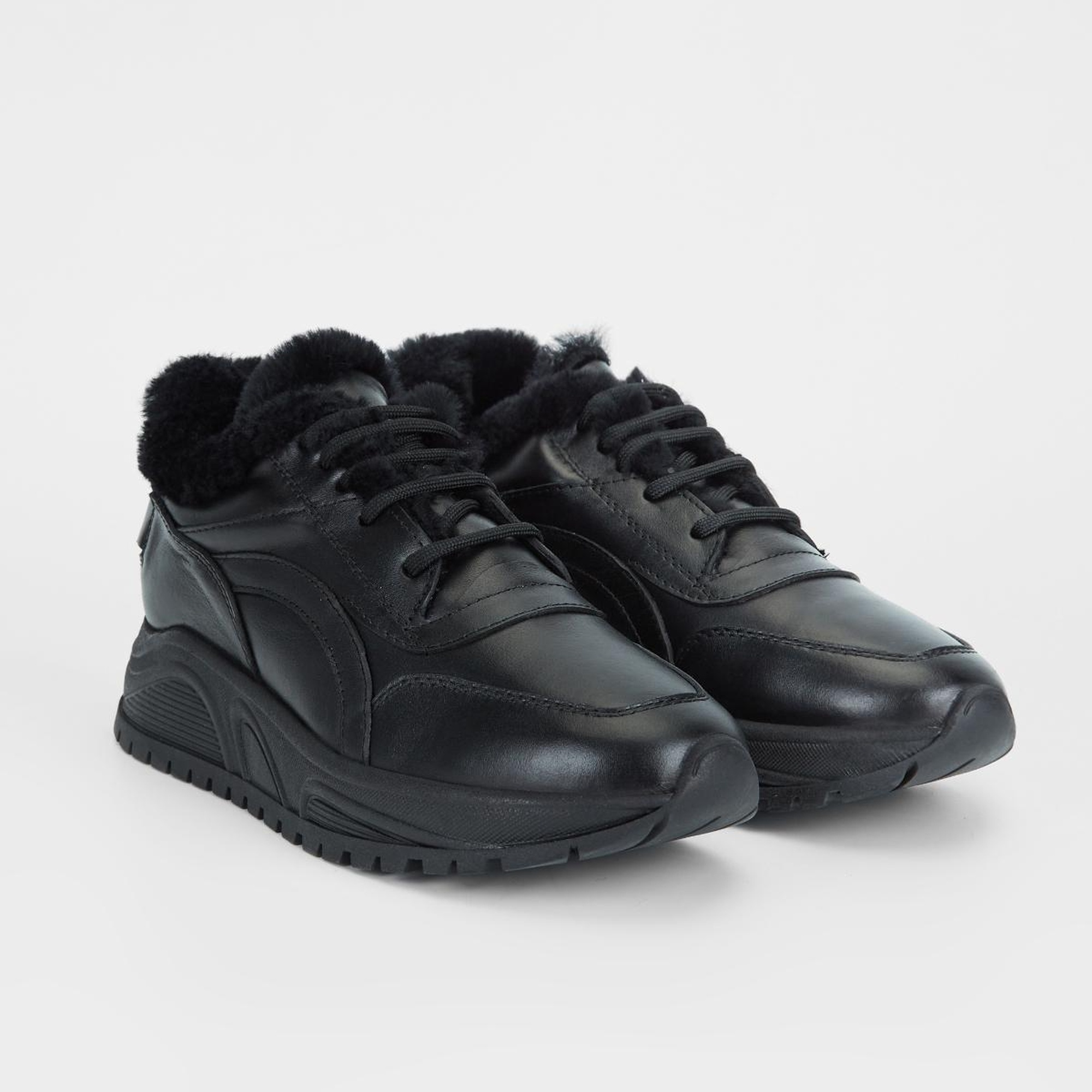 Valmenti Kadın Siyah Hakiki Deri Sneakers & Spor Ayakkabı