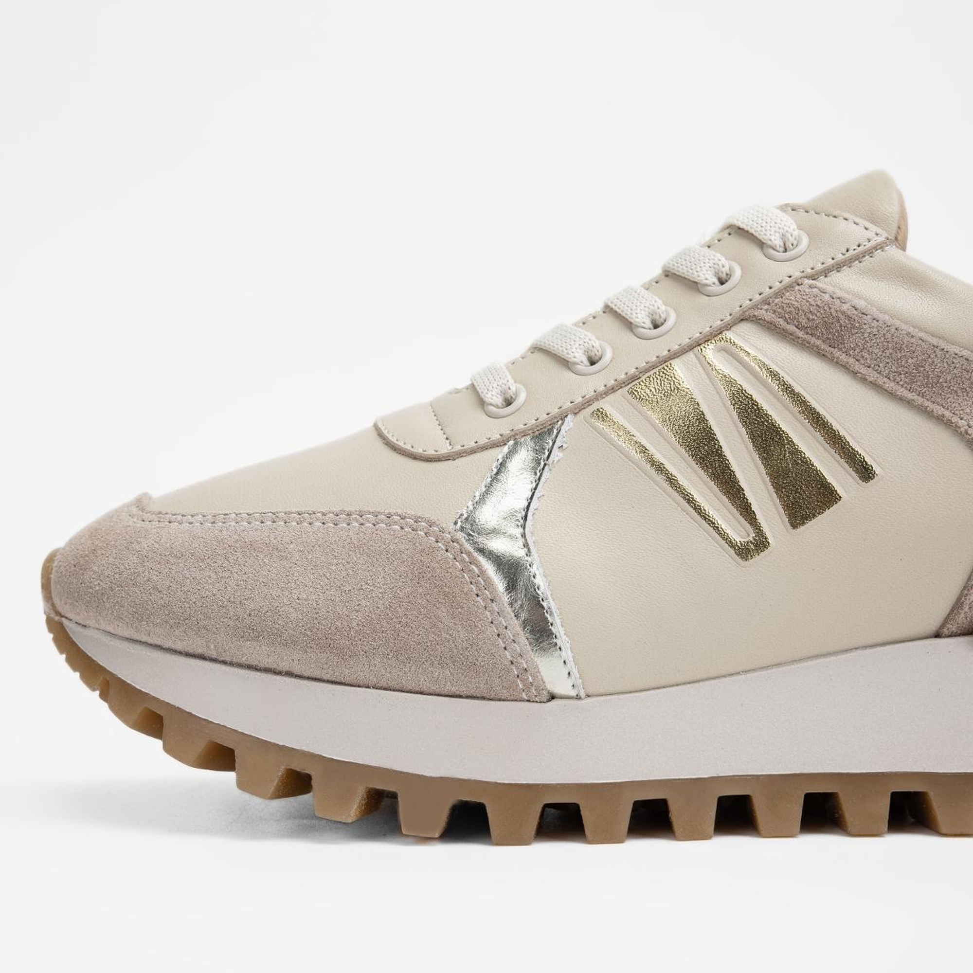 Valmenti Kadın Bej Hakiki Deri Sneakers & Spor Ayakkabı