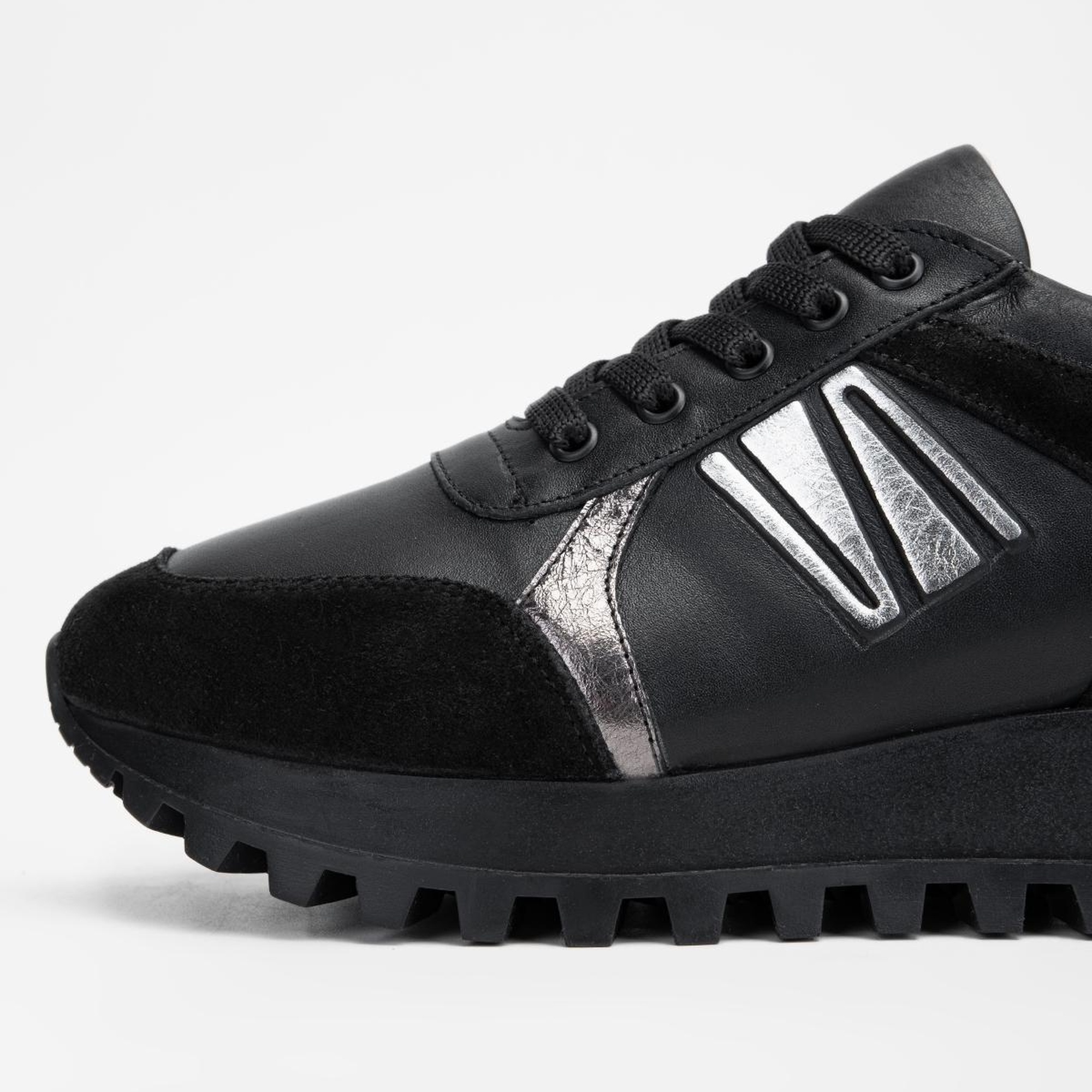 Valmenti Kadın Siyah Hakiki Deri Sneakers & Spor Ayakkabı