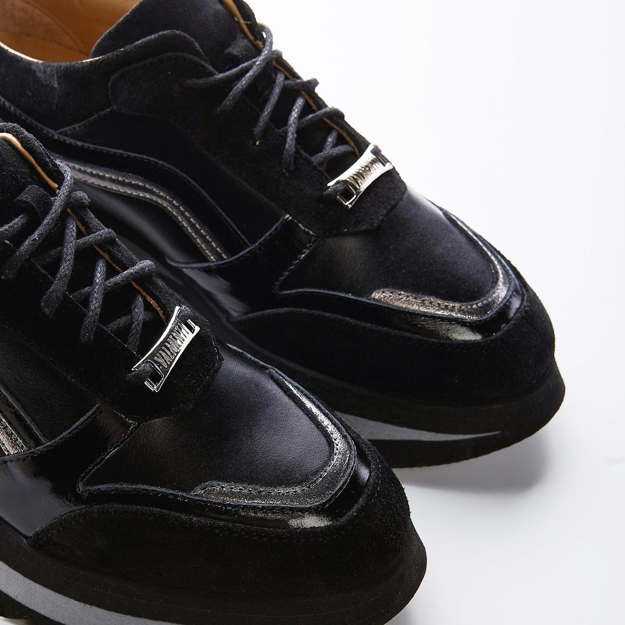 Valmenti Lucia Kadın Siyah Hakiki Deri Sneakers & Spor Ayakkabı