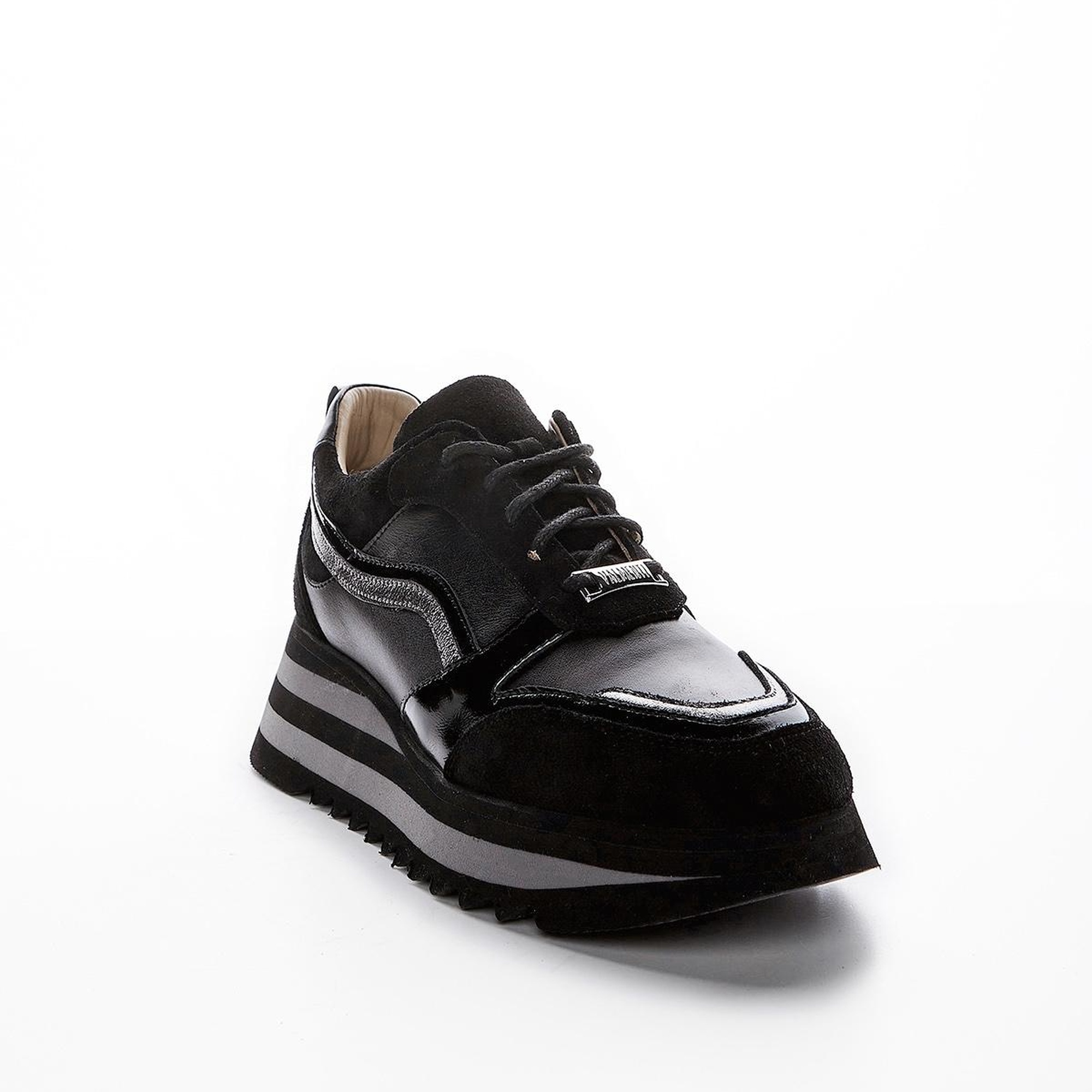 Valmenti Lucia Kadın Siyah Hakiki Deri Sneakers & Spor Ayakkabı