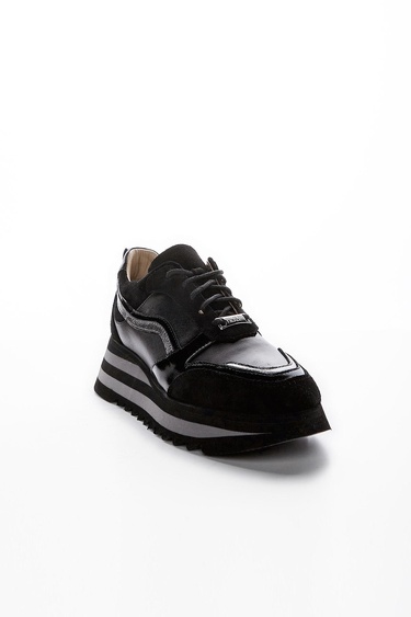  Valmenti Lucia Kadın Siyah Hakiki Deri Sneakers & Spor Ayakkabı