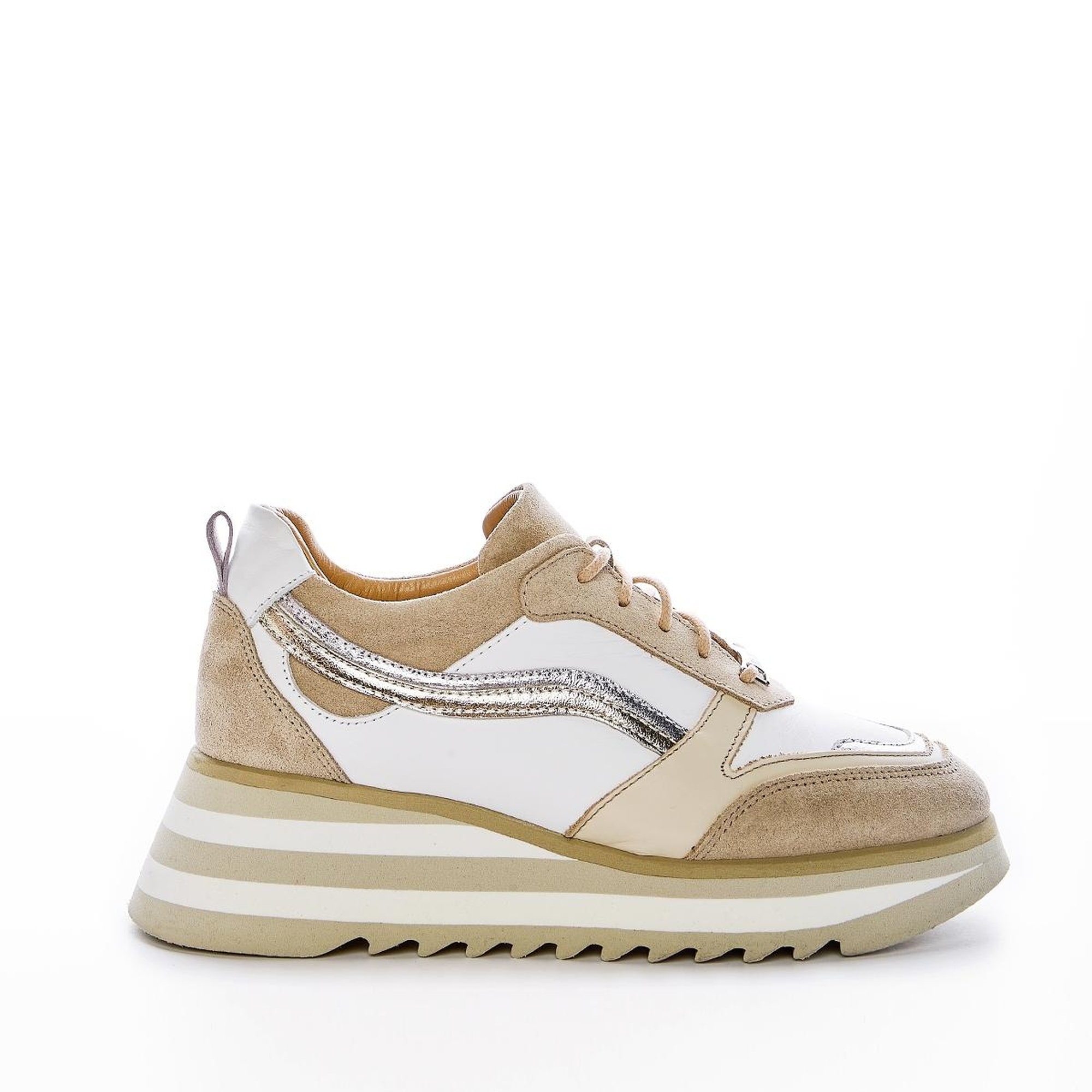 Valmenti Lucia Kadın Bej Hakiki Deri Sneakers & Spor Ayakkabı