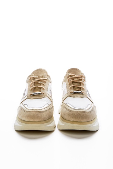  Valmenti Lucia Kadın Bej Hakiki Deri Sneakers & Spor Ayakkabı