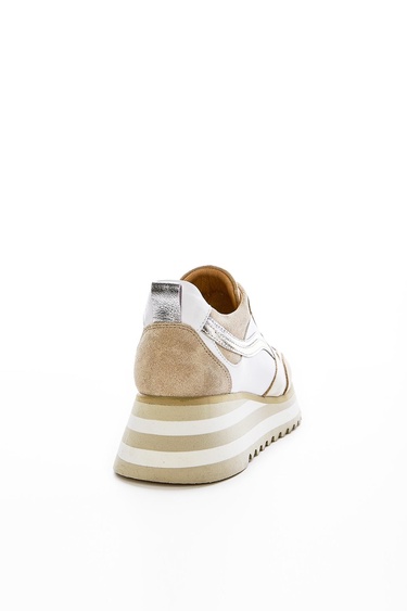  Valmenti Lucia Kadın Bej Hakiki Deri Sneakers & Spor Ayakkabı