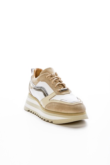  Valmenti Lucia Kadın Bej Hakiki Deri Sneakers & Spor Ayakkabı